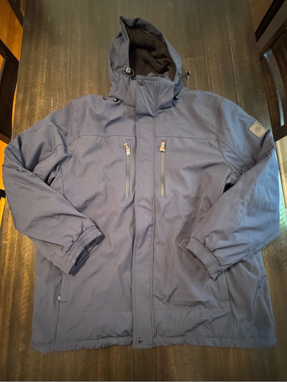 Mens ZeroXposur Navy Blue Hooded Winter Jacket Size XXL Snow/Ski Jacket
